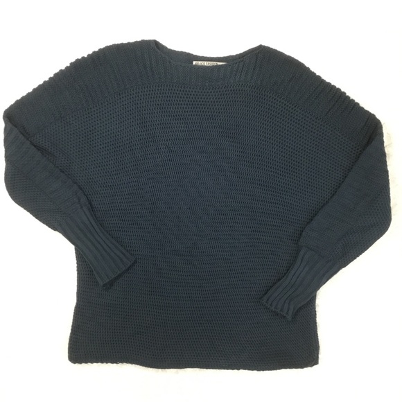 AQE Fashion Boatneck Open Knit Sweater Blue XL - Picture 1 of 9